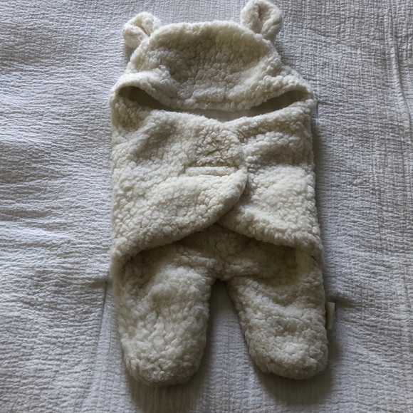 XMWEALTHY White Plush Swaddle Blanket - Picture 1 of 11